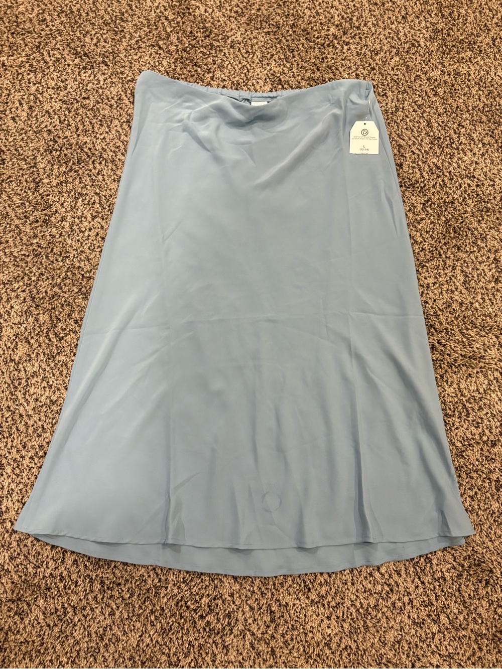 Time and Tru Light Blue A-Line Slip Skirt